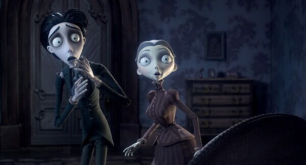  #CorpseBride (2005) god this movie is pretty, the stop animation is flawless and the score is gorgeous. The songs are good but they aren't spectacular and the voice cast is top notch, the story is simple yet very beautiful and honestly it is very fun dark family movie.