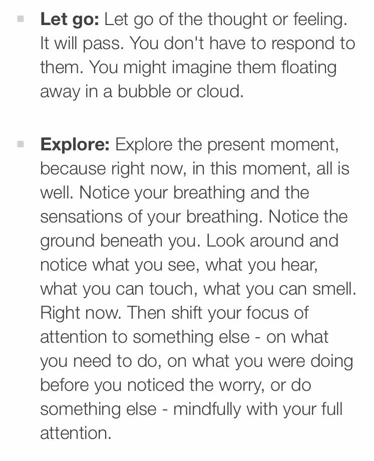 growthmindset1's tweet photo. Ways to manage anxiety and focus on being in the moment. https://t.co/cqeEF4KkxH