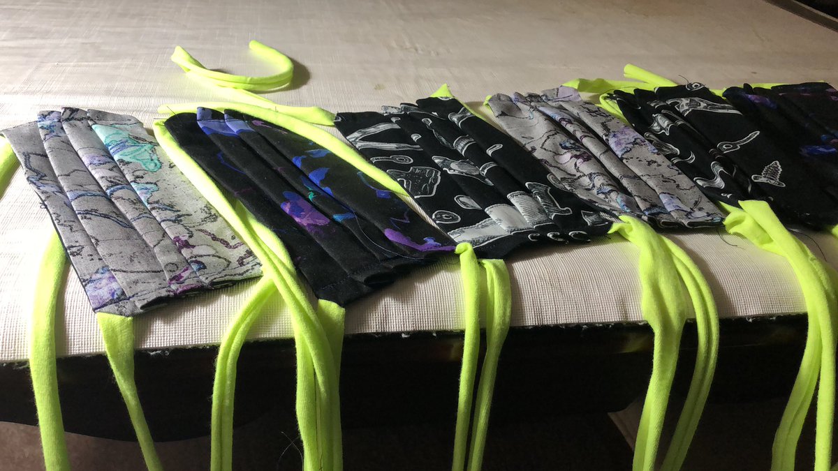 shetowers's tweet photo. #Masks4All the t-shirt strips work great for ties! #noelastic #nohairbands https://t.co/0gtiNcPhaz