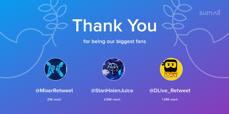 NazcaDark's tweet photo. Our biggest fans this week: MixerRetweet, StanHalenJuice, DLive_Retweet. Thank you! via https://t.co/D9tJdk8xIU https://t.co/s8nsgXlLvx