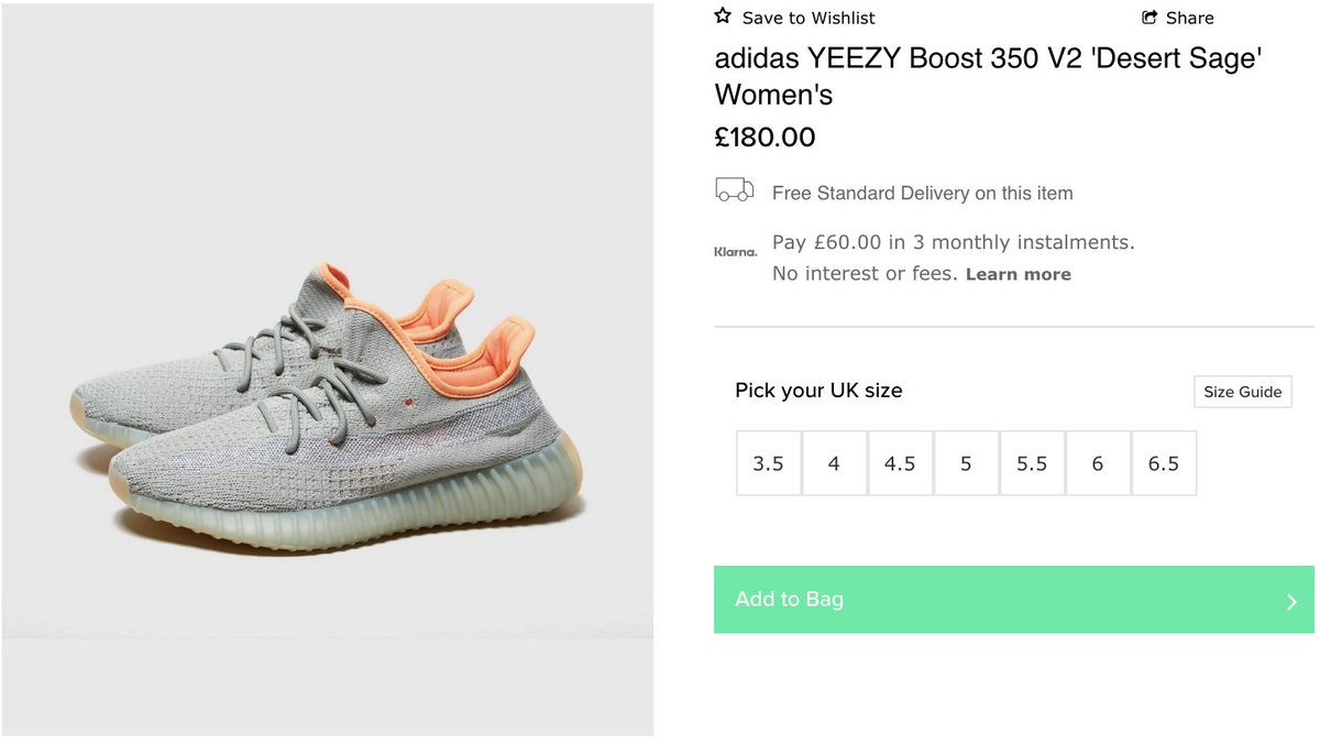 YEEZY BOOST 350 V2 DESERT SAGE LIMITED STOCK