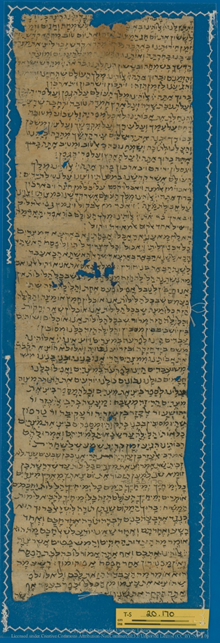 T-S 20.170 (Cambridge) is a rotulus (ie a roll, in this case meant to be unfurled vertically) with the haggadah and Judeeo-Arabic instructions. The verso contains a letter discussing an uprising in Alexandria.