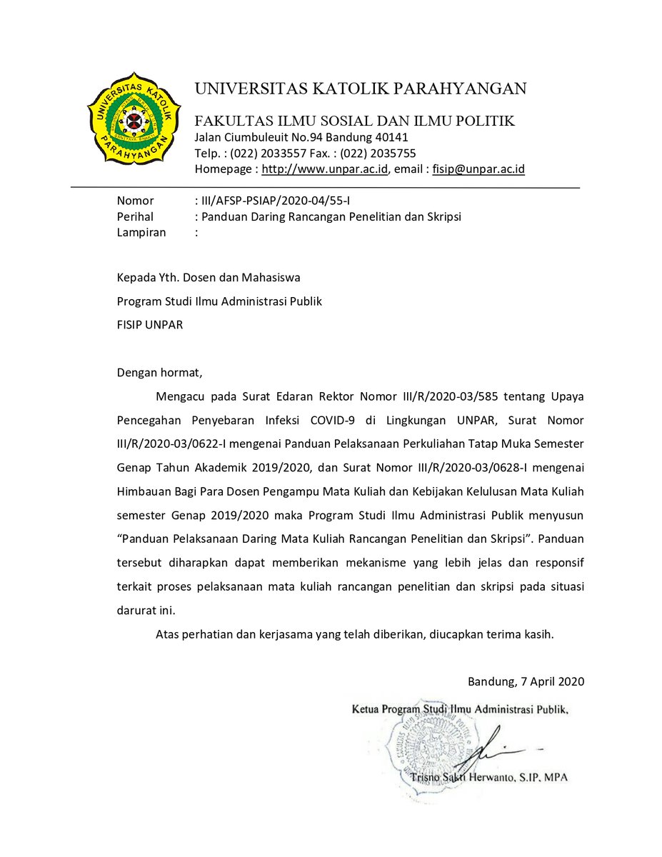 Fisip Unpar On Twitter Panduan Rancangan Penelitian Dan Skripsi Prodi Ilmu Administrasi Publik