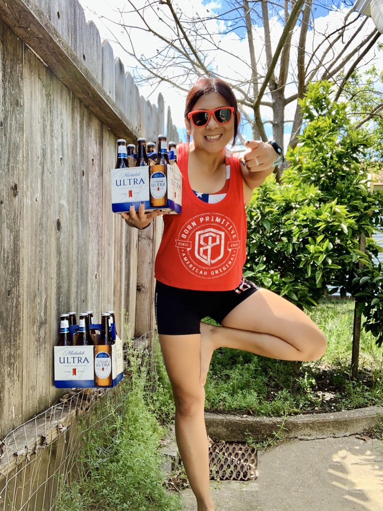 shorty_le6's tweet photo. Hey you guys! It’s #NationalBeerDay so Namaste right here and send you a virtual cheers. 😉 #MoveSweatBeer #SocialDistancing #UltraAmbassador https://t.co/D0ArOHl7C3