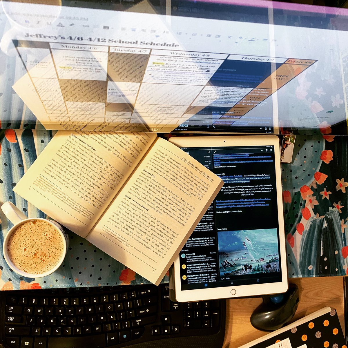 acoffeefille's tweet photo. My new norm! #stayhome #coffeegirl creative space🥰 #workingfromhome and making it a happy place with my #coffee✨🥰 https://t.co/BQS2wMq5oa