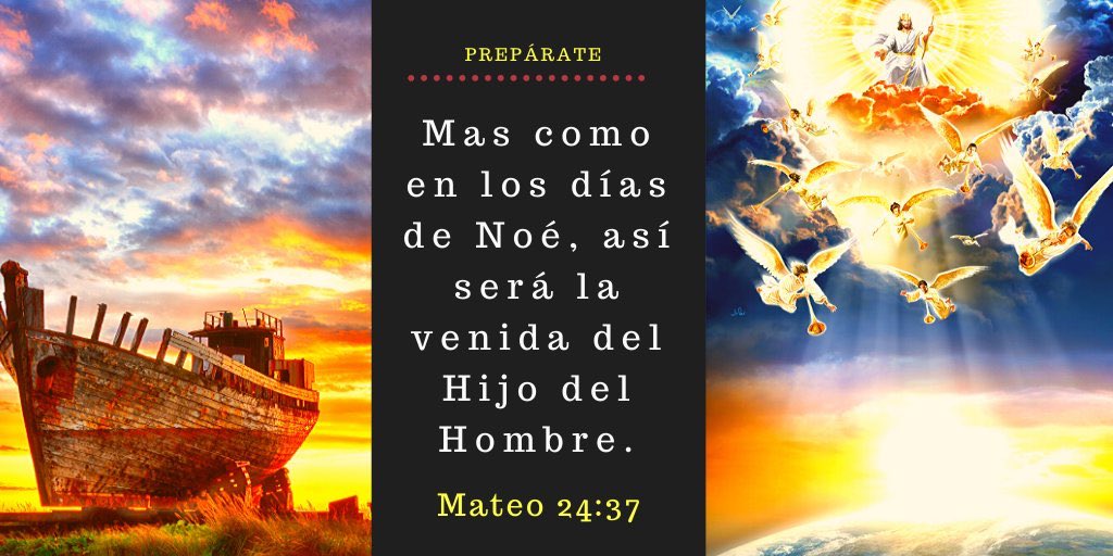 PrMontalvan's tweet photo. "En el PASADO Dios envío el arca como señal de que el diluvio vendría. En el PRESENTE envía varias señales advirtiéndonos que Cristo está cerca"
Hoy empieza a estudiar la Biblia.  Accede a este link: https://t.co/cPGNZn58Yj… Envía la frase: Hola, quiero estudiar la Biblia https://t.co/fCDKWkeiiF