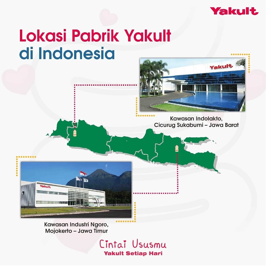 Hallo Yakult Family!
Tahu kah Yakult Family, kalau PT. Yakult Indonesia Persada memiliki 2 pabrik di Indonesia.Yakult Family bisa juga lho berkunjung dan mempelajari cara memproduksi Yakult.Yuk, berkunjung ke Pabrik Yakult.Info :propaganda@yakult.co.id 0-800-1-925858.
