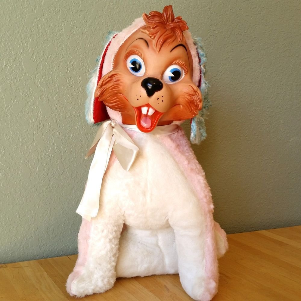 Vintage plush toys with the rubber faces are on a whole other level of creepiness.