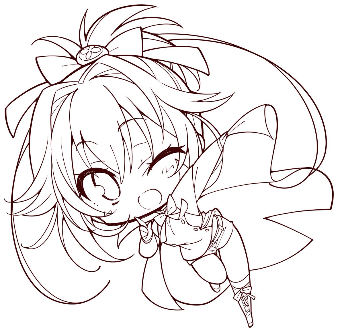 こもわた遙華 ありがとうございますーぺろver 新鮮で可愛いです リボンが猫耳っぽく変更になっているのもぐっときますね