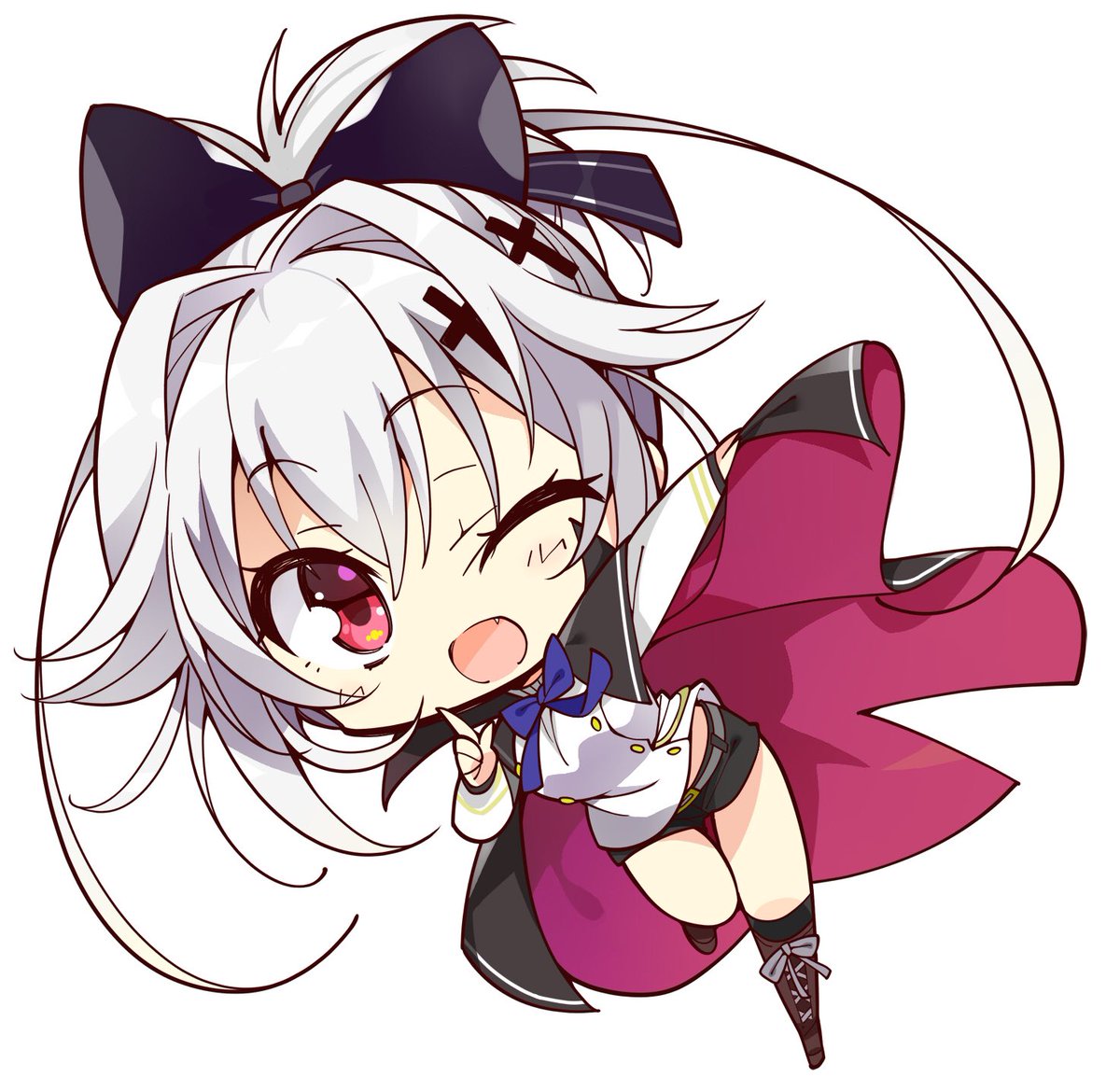 こもわた遙華 ありがとうございますーぺろver 新鮮で可愛いです リボンが猫耳っぽく変更になっているのもぐっときますね