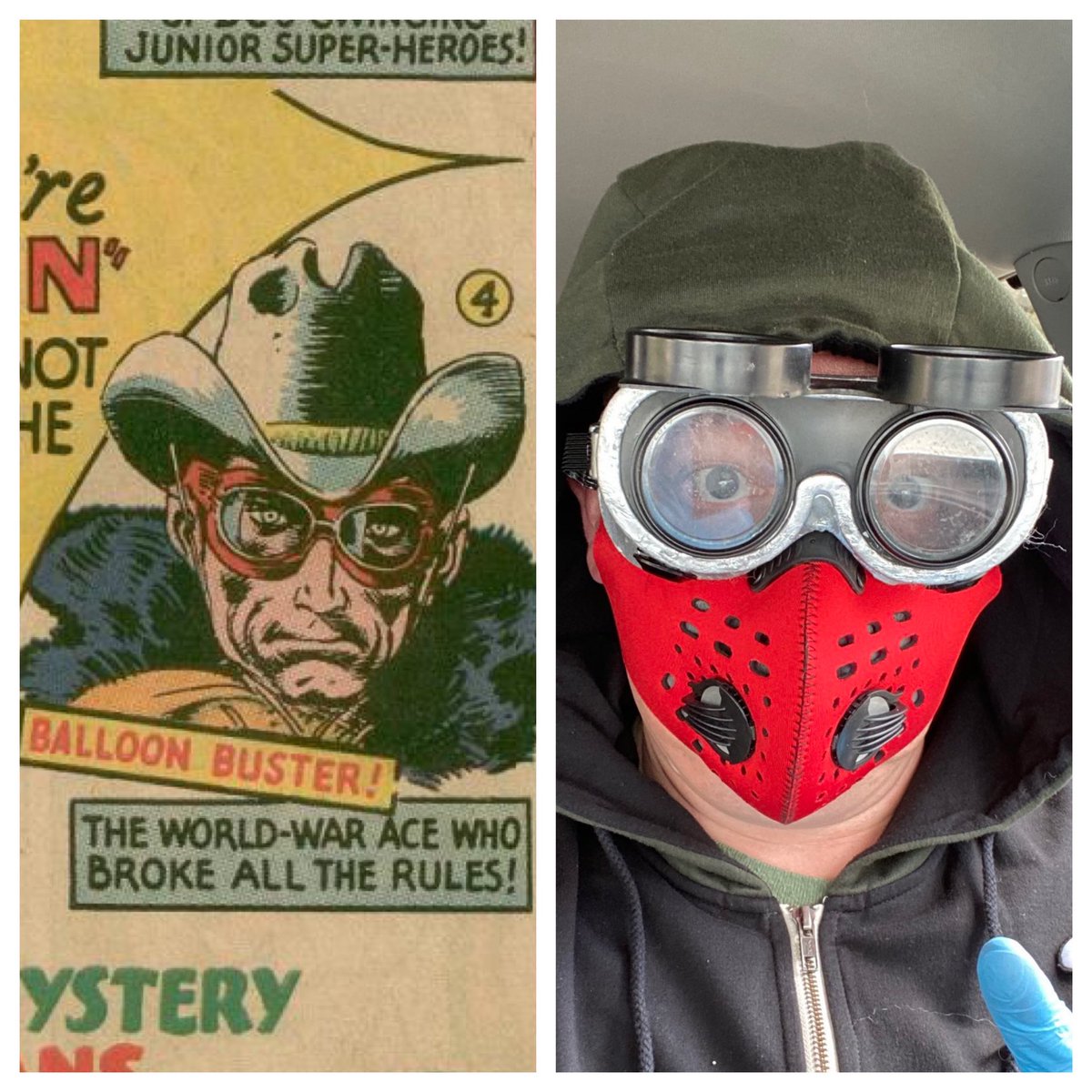 RevJimCanCon's tweet photo. Hey, @netheadww, you just need the hat! #BalloonBuster #JuniorSuperHero https://t.co/D3YGneKdMA