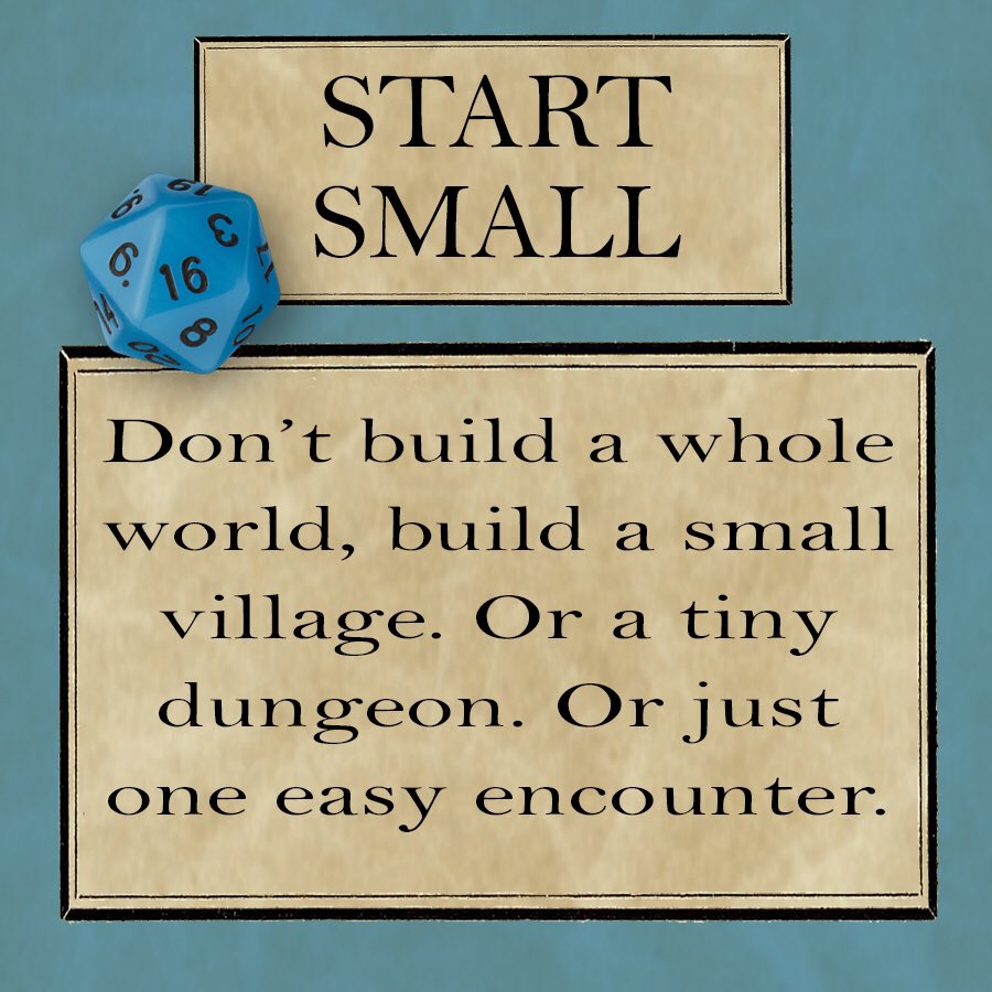 CardboardDm's tweet photo. I occasionally get asked for DM advice for new DMs. Recently, I rambled for a while before landing on these 3 main points.
•
They aren’t anything new, and I’m sure learned them from those before me. But I stand by them.
•
#dnd #dungeonsanddragons #rpg #tabletop #d20 #advice https://t.co/6X38zRvl8r