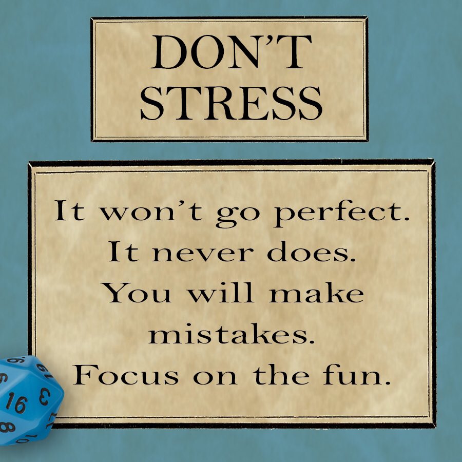 CardboardDm's tweet photo. I occasionally get asked for DM advice for new DMs. Recently, I rambled for a while before landing on these 3 main points.
•
They aren’t anything new, and I’m sure learned them from those before me. But I stand by them.
•
#dnd #dungeonsanddragons #rpg #tabletop #d20 #advice https://t.co/6X38zRvl8r