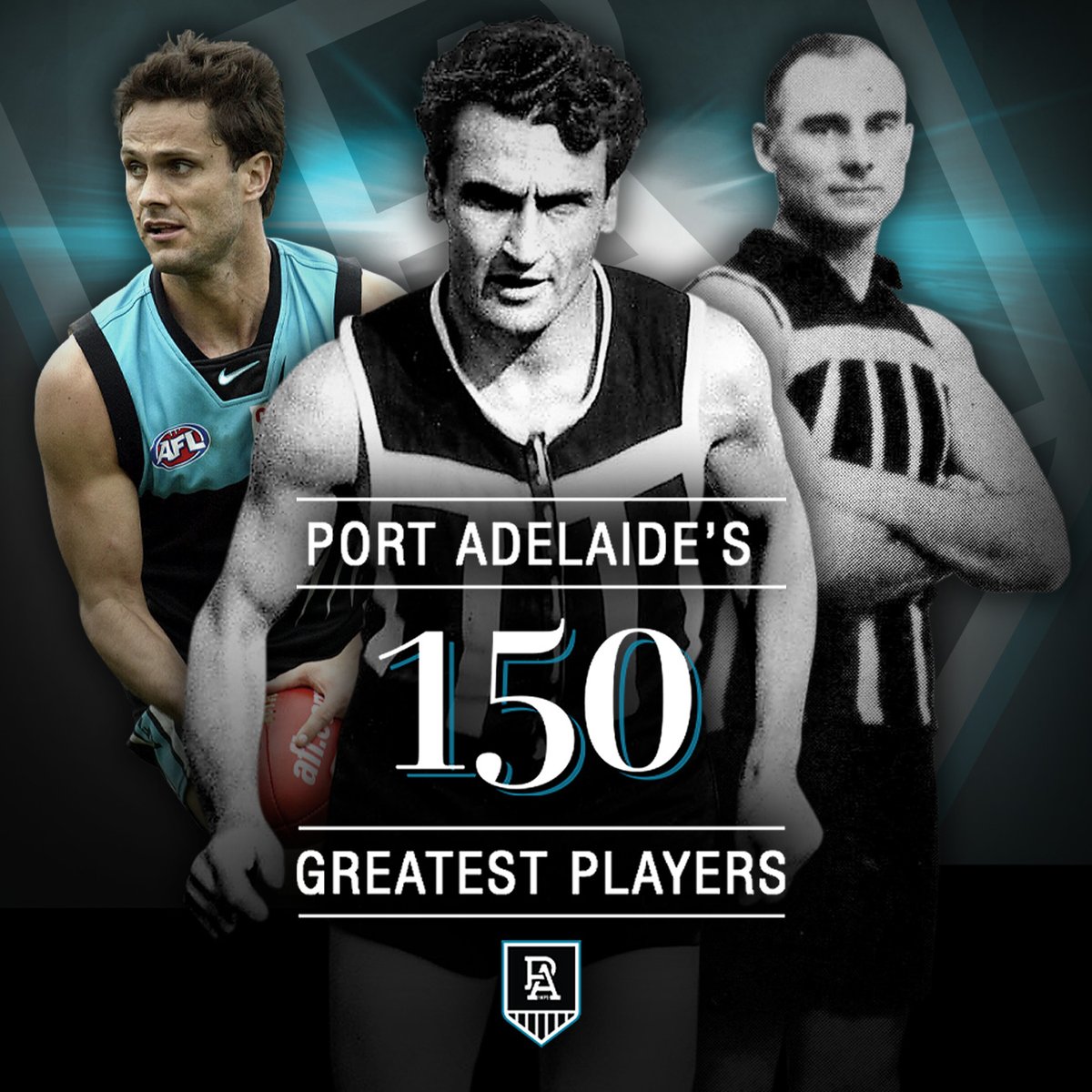 mattturner1986's tweet photo. Who are Port Adelaide's 150 Greatest Players in the club's 150 years? Here's part 1 in The Advertiser's 3-day series: the 1870-1950 era. It features an interactive with a profile &amp; stats on each player.➡️https://t.co/tVZ1ro0HB4

#Port150Greatest #weareportadelaide #AFL #SANFL https://t.co/LTSMTpXHna
