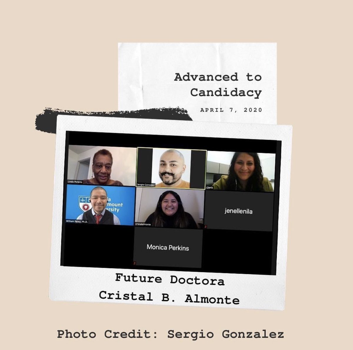 SerxioGonzalez's tweet photo. Today I had the privilege to witness 1 of the #PhDCrew become ABD๐ So proud of you @CrisBAlmonte!๐๐ญ๐๐พ๐๐พ๐๐พ๐๐พ you and your committee #DrLindaPerkins #DrGloriaMontiel and Dr @williamperezphd are about to make magic ๐โจ #Phding #phdcrew #phdchat #AcademicTwitter https://t.co/HUT09OooWd