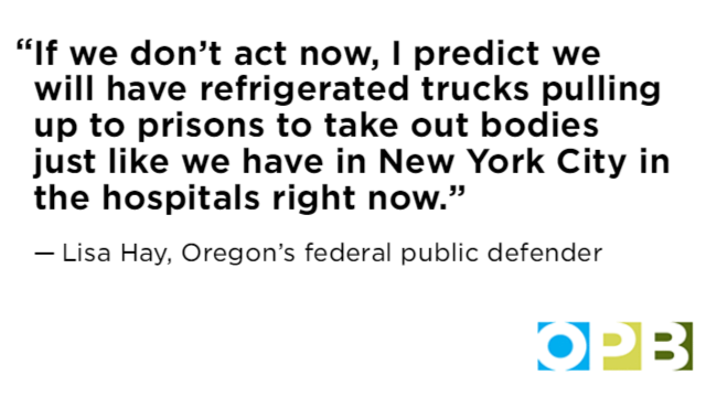  TODAY'S BIG STORY 1 People incarcerated in Oregon and their families are fearful COVID-19 will tear a deadly path through the state's prisons.  https://bit.ly/34iJvWy 