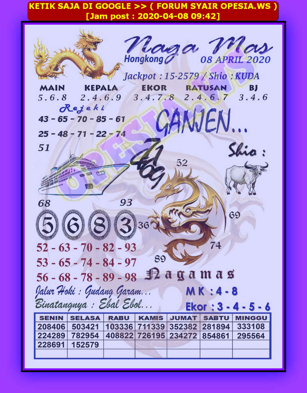 Forum syair opesia hk 6 april 2020