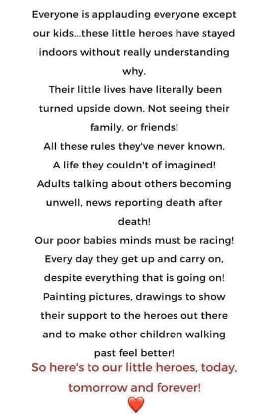 Jill21330384's tweet photo. Let’s cheer on our littlest hero’s who have no idea or concept of why their lives have been turned upside down! https://t.co/2zZ0o3fs5M