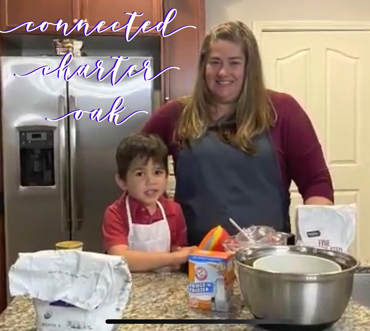 𝐂𝐨𝐧𝐧𝐞𝐜𝐭𝐞𝐝 𝐂𝐡𝐚𝐫𝐭𝐞𝐫 𝐎𝐚𝐤: Mrs. McCance created her own “Baking Show” for her students to see her and support her Kinders with their reading of the week “If You Give A Mouse A Cookie”. Check out her YouTube video youtu.be/eORqANBKYqk #charteroakunifiedisAMAZING