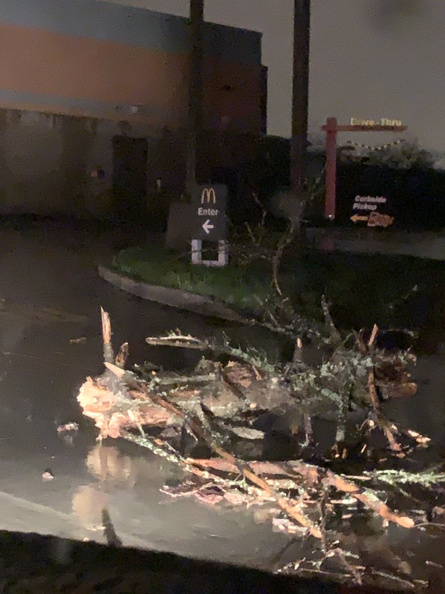 brianbeitko's tweet photo. @MarkJWeather huge part of a tree in the entrance at McDonald’s on manchester rd. No trees around so definitely blew from somewhere😳 https://t.co/G7qTqNuDeI