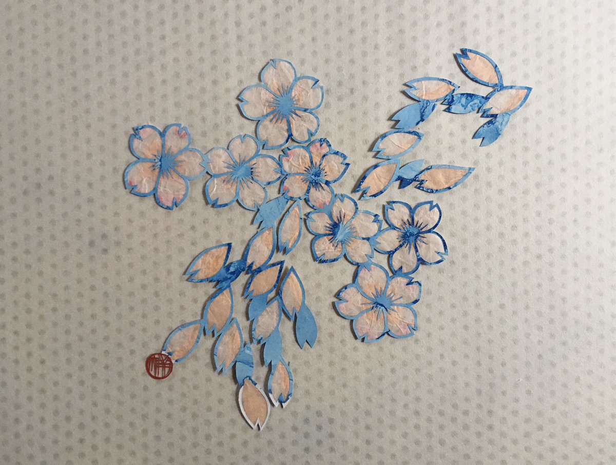 羊大 V Twitter 切り絵 桜 花筏 Stay Home Save Lives 素敵な写真や作品を見せていただけて嬉しいです