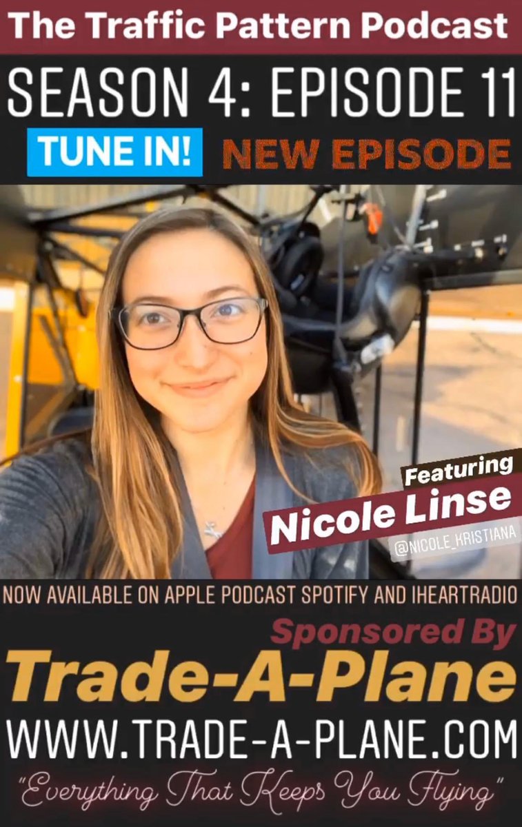 thetrfcpattern's tweet image. Season 4, Episode 11 is now available! Nicole Kristiana: My First 250 hours. She speaks from the heart with an attitude that shows, shes always thinking about the big picture. Private pilot, and avid adventurer Nicole Linse, talks about what shes learned in her first 250 hours.