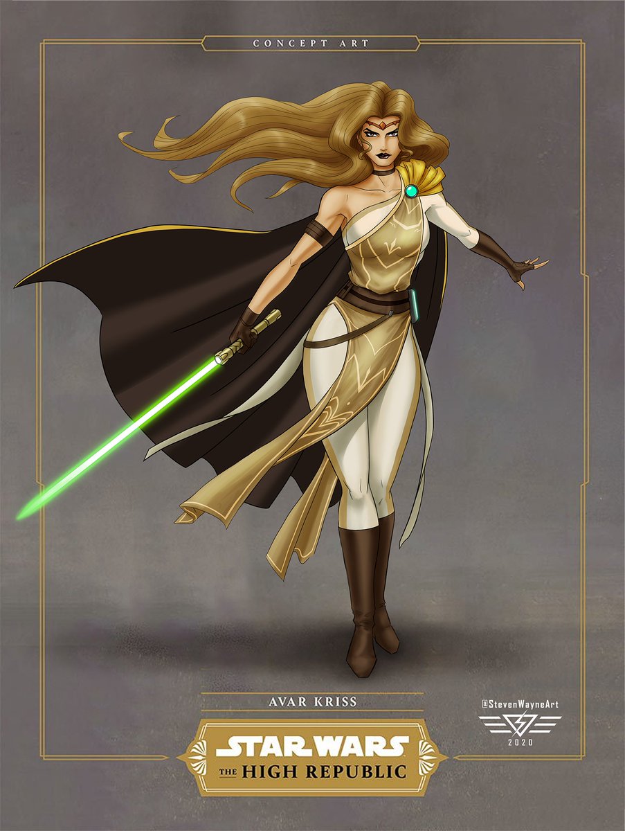 I just had to fix Avar from  #StarWars  #TheHighRepublic (the bestest Jedi Avar!) because her original design is boring, uninspired, and way too masculine.I mean, if your lead character is basically an overpowered and flawless goddess, at least make her look like one, right?