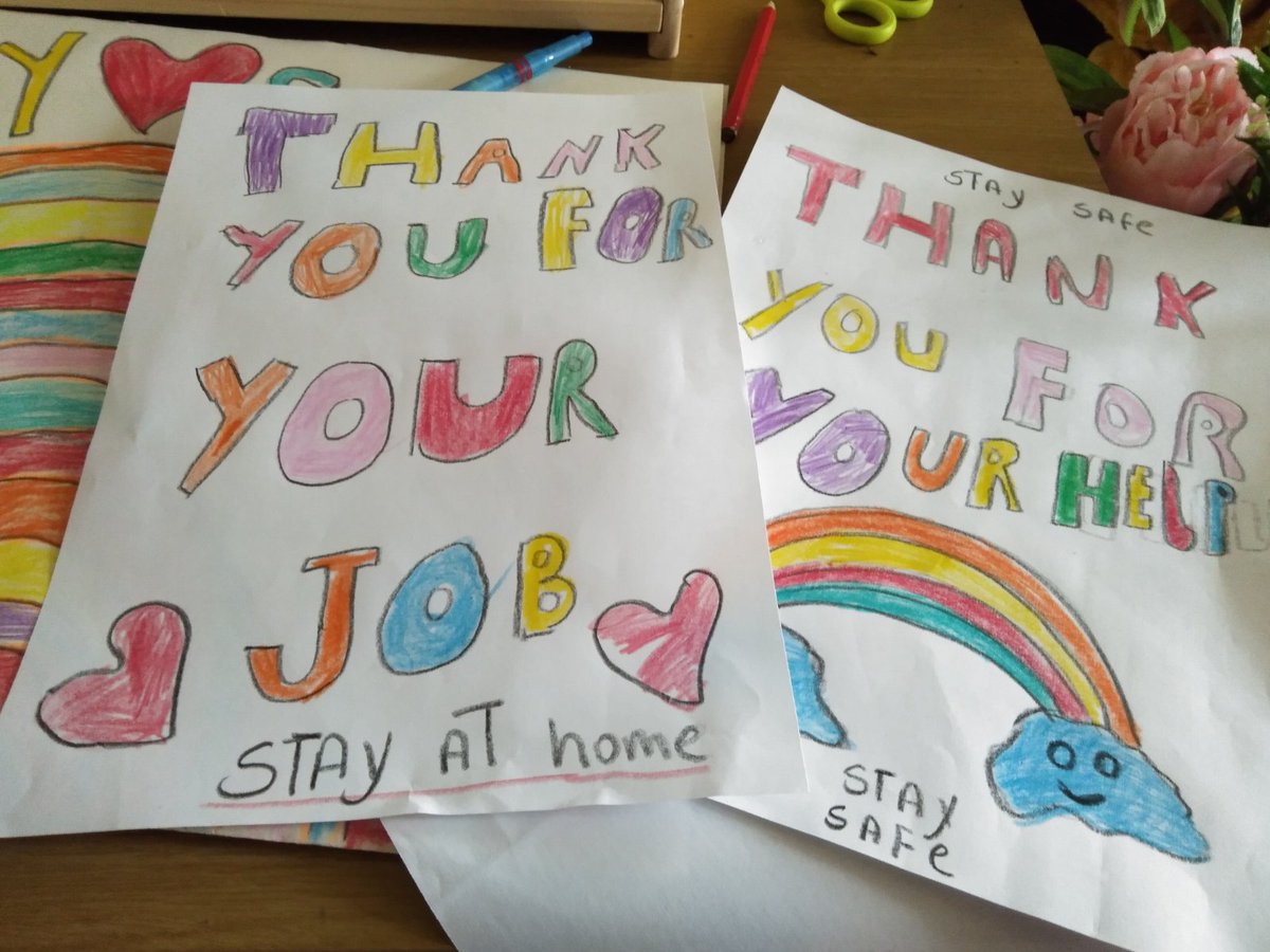 EducationEACT's tweet photo. Happy #ArtWorkWednesday! We have seen some fantastic pieces of art created by pupils and staff at home this week. Here our some of our favourites from @BourneEndAcad, @ChalfontEact and @BraintcroftEACT. Pleased to see lots of rainbows for @NHSuk and our key worker heroes! https://t.co/7eJywDGf7r