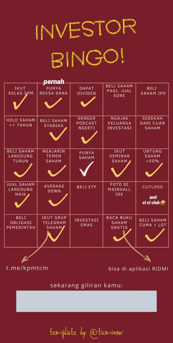 SetianingrumN's tweet photo. @TICMInow yeay 2 bingo! 😂 https://t.co/IquF3wL3jK