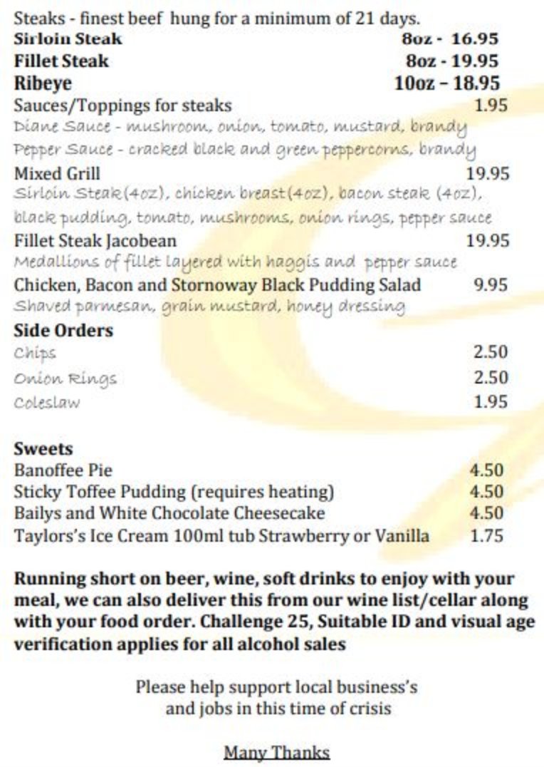 In need of a treat this weekend? Why not check out our delicious take away menu? #biggar #takeaway #foodie #southlanarkshirefood