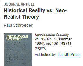 Paul Schroeder introduced the concept of "hiding" in  @Journal_IS Source:  https://muse.jhu.edu/article/447319 