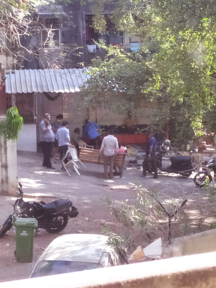 A small make shift temple near my house preparing for Hanuman Jayanthi havan. Pls see the photo for your reference. #Covid_19india #corona #SocialDistance <a href="/MumbaiPolice/">मुंबई पोलीस Mumbai Police</a> <a href="/CPMumbaiPolice/">Commissioner of Police, Greater Mumbai</a> <a href="/CMOMaharashtra/">CMO Maharashtra</a> <a href="/AUThackeray/">Aaditya Thackeray</a>