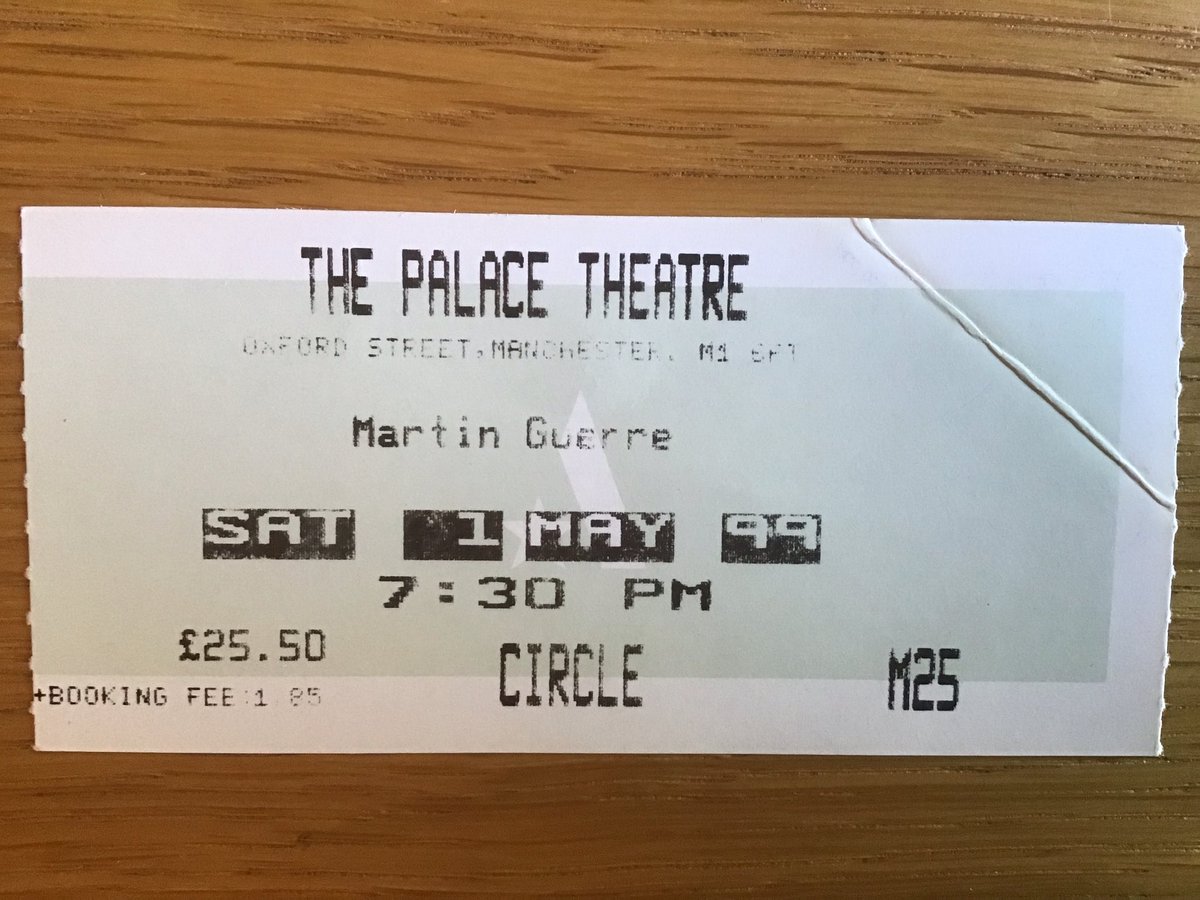 TheatreFlashba1's tweet photo. Looking back at old theatre programmes: Martin Guerre. May 1999 @PalaceAndOpera @stephenwelleruk #matthewcammelle #JoannaRiding #michaelbauer #kerrywashington @garethsnook @_MauriceClarke  @sophiecaton1 @danielhinchcliffe #GeoffreyAbbott @TerryKelly2 @ngkellett https://t.co/ZfZtka6N0C