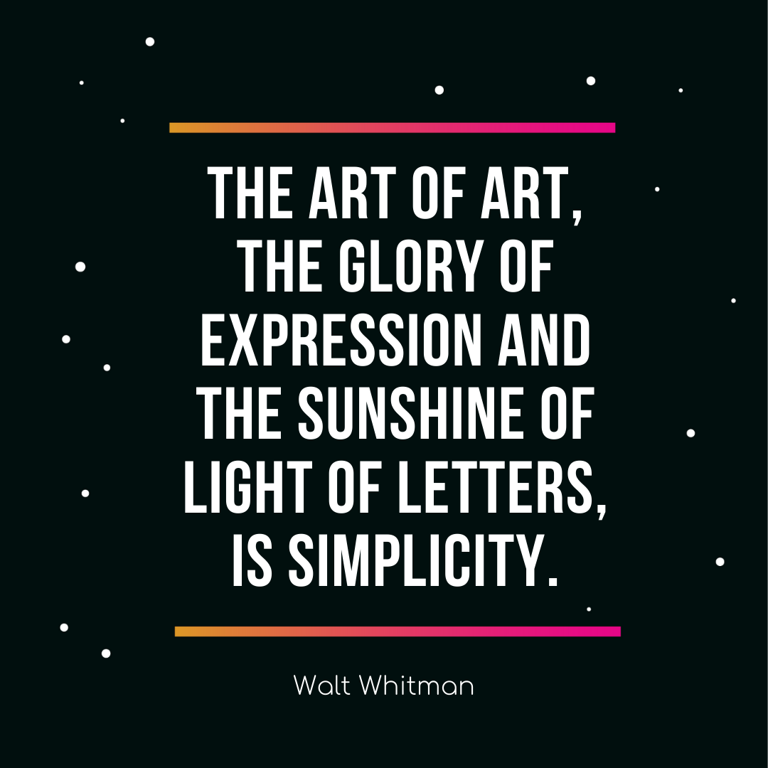 IllumeArt's tweet image. “The art of art, the glory of expression and the sunshine of light of letters, is simplicity." - Walt Whitman

#emrg #emrgdelhi #emrg2020 #emrgdelhi2020 #newmediaarts #artwork #artquotesoftheday #artists  #artandtechnology #newmediadesign #lightart #art_illume