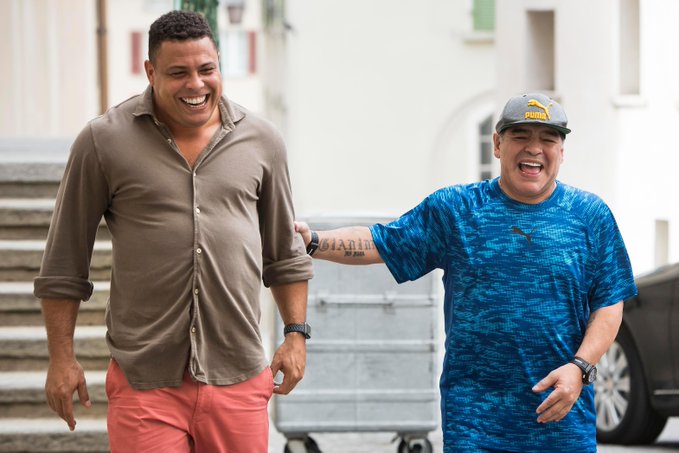Diego Maradona: 

 "Ronaldo is the greatest striker of all-time. Without injuries, he would've been the best player of all-time, I have absolutely no doubt about this. He would've made the world forget about me and Pele."