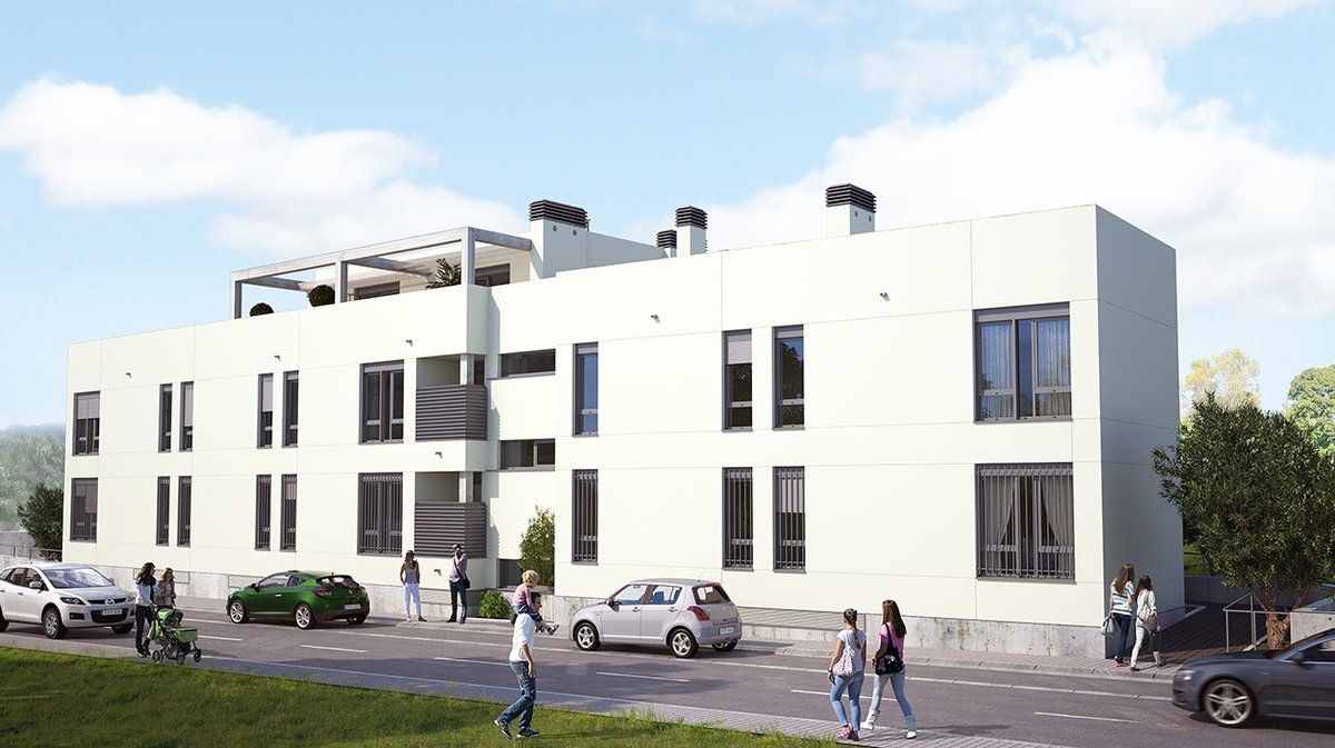 emarchitects's tweet photo. Compartimos un avance del aspecto que tendrá el nuevo edificio del Residencial La Vega, en San Martín de Valdeiglesias. https://t.co/i1wV7JitGA