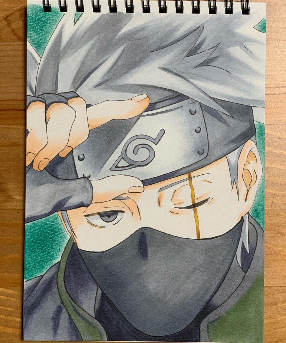 のり No Twitter カカシ先生 かっこいい ナルト Naruto 可愛い 絵描きさんと繋がりたい イラスト好きな人と繋がりたい リツイートお願いします コピック Copic Copicmarkers