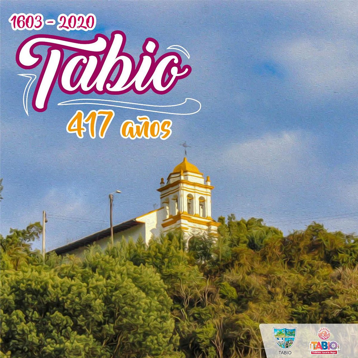 #FelizCumpleañosTabio
#Tabio417Años 
Le queremos decir a nuestro querido Tabio que no está solo, y que a pesar qué no podamos salir a sus hermosas calles para celebrar, le somos eternamente agradecidos por darnos la oportunidad de pertenecer a este remanso de paz: <a href="/camachopabloe/">Pablo Enrique Camacho</a>