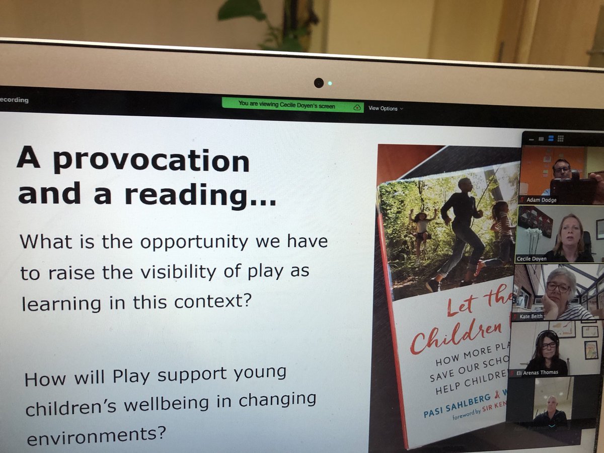 ⁦<a href="/CISEducation/">Council of International Schools</a>⁩ webinar w ⁦<a href="/CecileDoyen/">Cecile Doyen</a>⁩ discussing How to support EY development with remote learning? Provocation: How do we promote play at this time? ⁦<a href="/NISChina/">Nanjing International School</a>⁩ EY teachers model play via provocations! Sharing thinking and emotion.