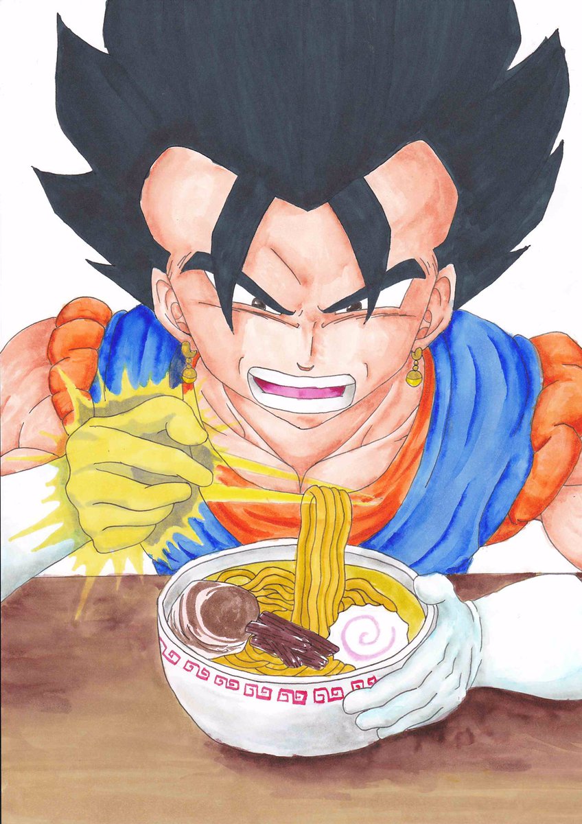 朝シャン派 箸が要らないベジット ドラゴンボール イラスト イラスト好きさんと繋がりたい ベジット