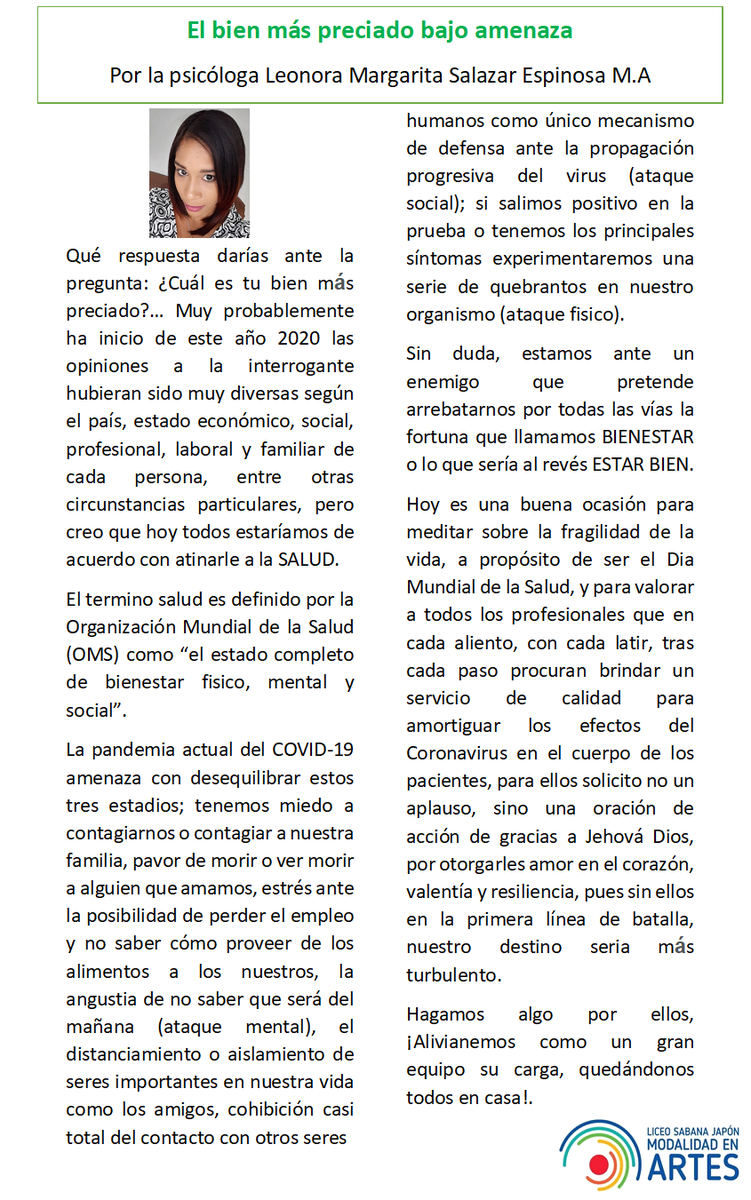 EspinosaLeonora's tweet photo. @huchilora Por el Día Mundial de la Salud y para el personal que trabaja en el área de la salud. Inspirado en nuestros héroes, Si hay alguno por aquí GRACIAS por tu labor. https://t.co/P06yXJ4u7B