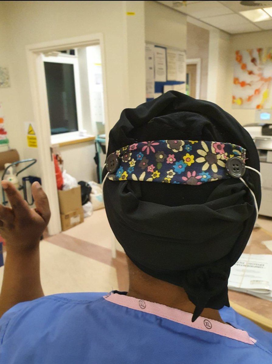 HmpWakefield's tweet photo. Our workshop staff have made some of these 'mask bands' for @NHS staff working in local hospitals. Not only are they comfortable they also bring a bit of colour to the wards. It's the least we can do for those people working so hard to keep us safe and well. #HiddenHeroes https://t.co/OEPznbCbLz