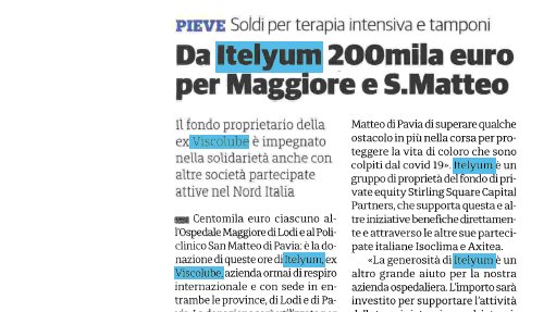 Con la volontà di essere vicini a medici, infermieri e al personale sanitario che lavorano per superare l’emergenza #CoronaVirus, <a href="/Itelyum/">Itelyum</a> ha sostenuto l’Ospedale Maggiore di Lodi e il Policlinico San Matteo Pavia con un concreto gesto di solidarietà. #uniticelafaremo  #8aprile