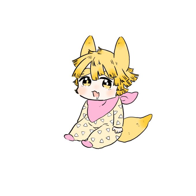 ま〜げ（ここにおらん）さんがTwitterに投稿した我妻善逸(鬼滅の刃)のイラスト。