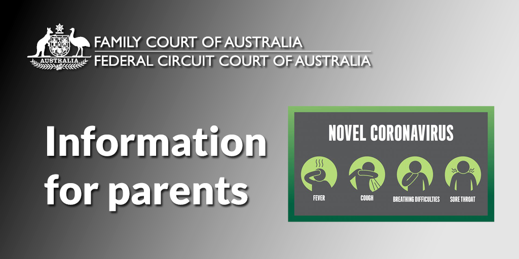 FCFCOA's tweet photo. The Family Court of Australia has published general information on border restrictions and parenting orders. Parents should check with State and Territory authorities about how the restrictions and quarantine requirements may impact their circumstances  https://t.co/ILPGsaDU7V https://t.co/hhBVMpsHi5