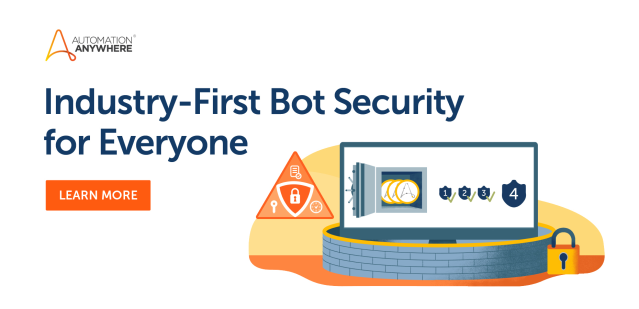 ArjunSMeda's tweet image. @AutomationAnywh launched #BotSecurity, the industry&apos;s first security program to set the standard for securing software bots. Register now for this webinar to learn how it&apos;ll benefit your business, especially during these uncertain times: bit.ly/3e4yP2f
