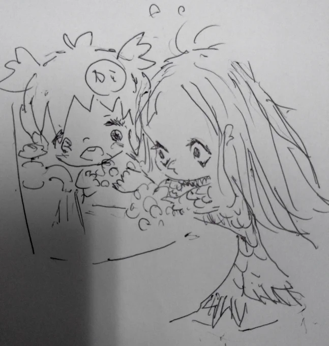 絵を描いたら、手洗い。
絵を見せたら、手洗い。 