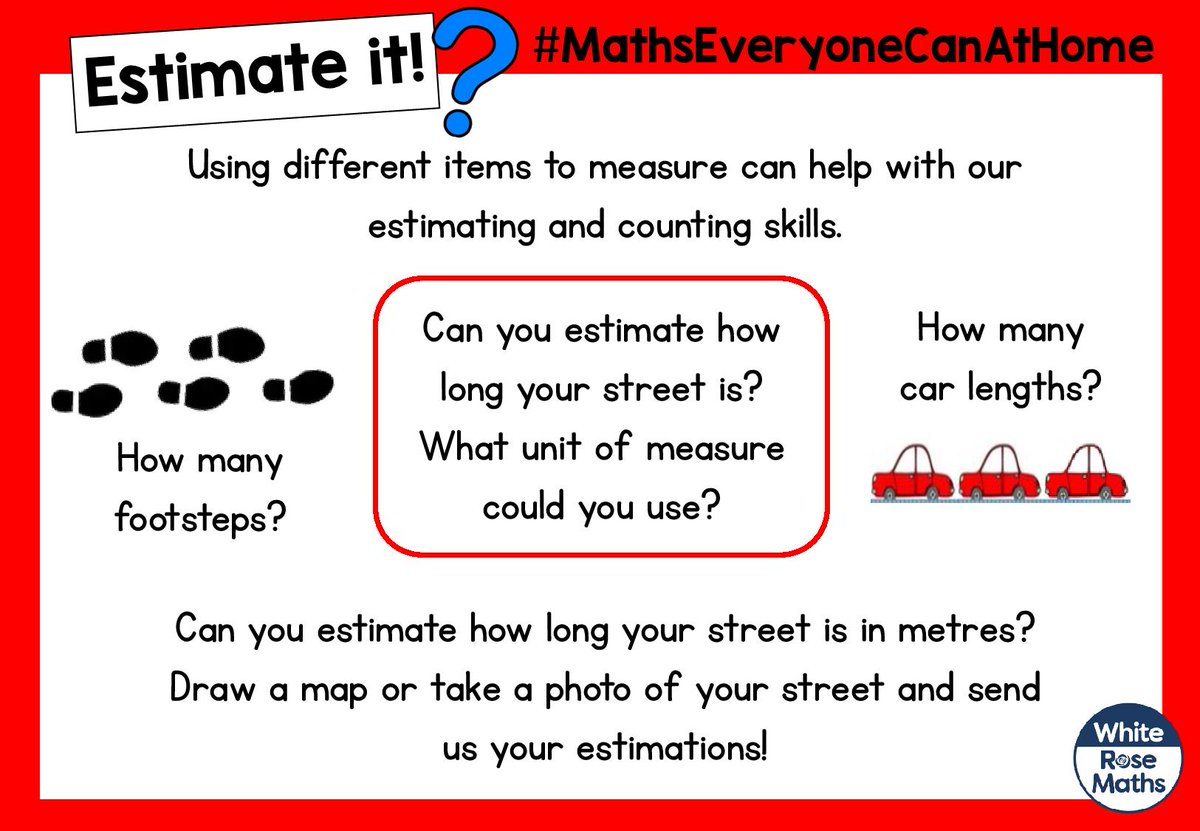 WhiteRoseEd's tweet photo. 🐤 Day 3 - Today’s Easter tasks are Estimate it and Move it! Let's see some maps of your street and photos of your obstacle courses! https://t.co/ZADWr2tBLA #MathsEveryoneCanAtHome #EasterFun https://t.co/3RaUOVX39w