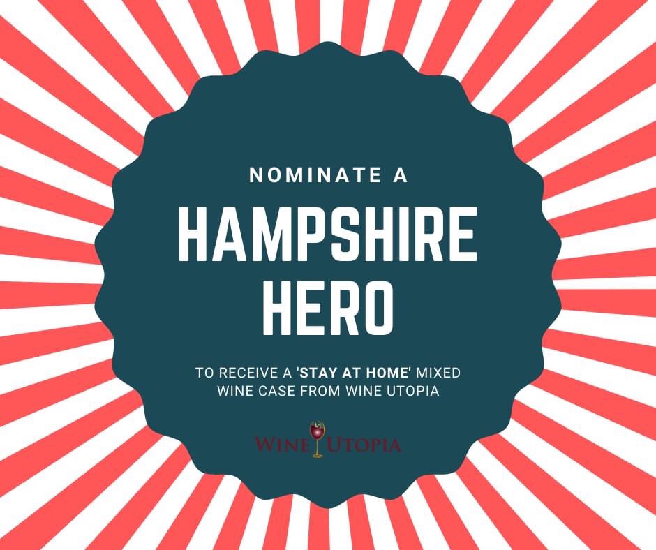 Over on our Facebook page, we are asking you to nominate a #HampshireHero to receive one of our #StayatHome mixed cases 🍷. Please pop across and nominate a ⭐️ 👉 bit.ly/3aTsG7c
#nhs #healthcare #keyworkers #wine