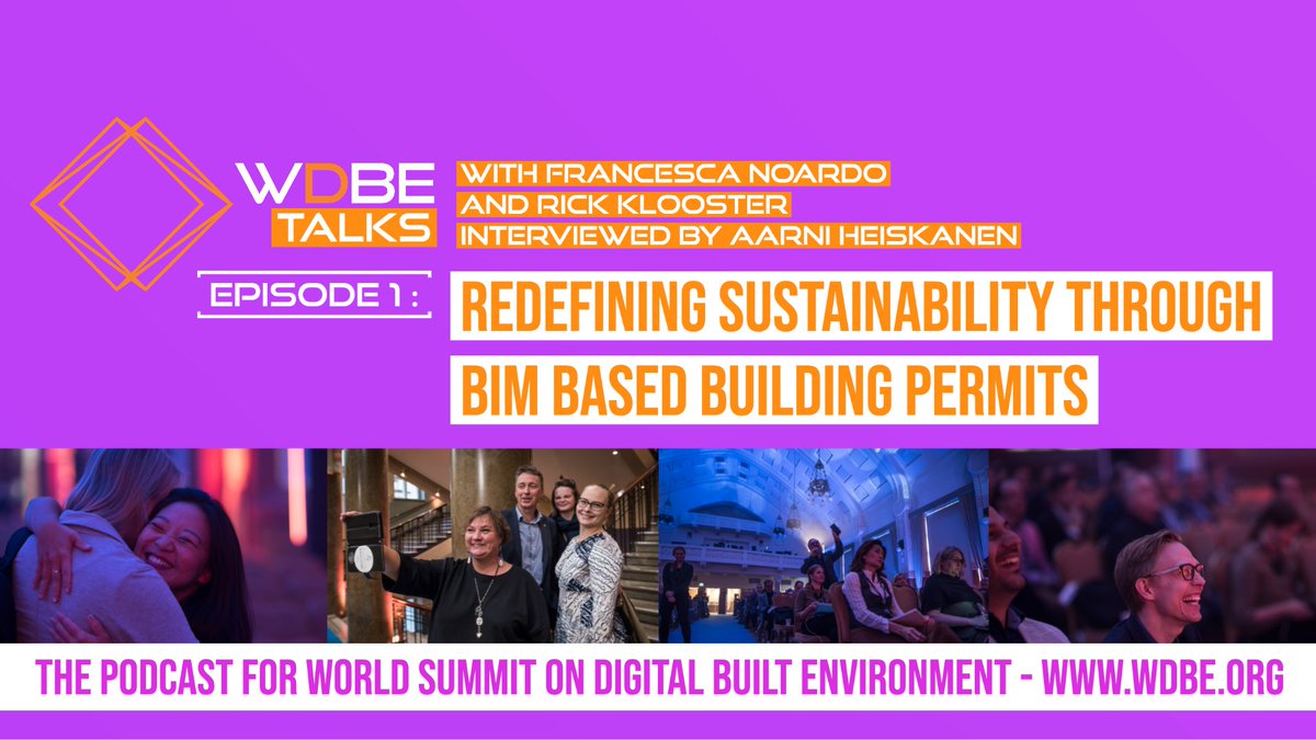 Welcome to listen to our first episode of #WDBEtalks - the #podcast for World Summit on Digital Built Environment 👉bit.ly/3e2DXUA👈🥳 #WDBE2020 #BIM #buildingpermits with @aarnih @FrancescaNoardo @rickklooster @EconMinEstonia @RILInsinoorit